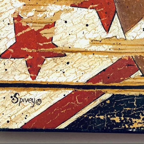 Distressed Wooden Football Sports Wall Decor 12x12” - Picture 3 of 4